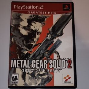 Sony PlayStation 2 Metal Gear Solid 2 Greatest Hits Red Label CIB Tested/Working